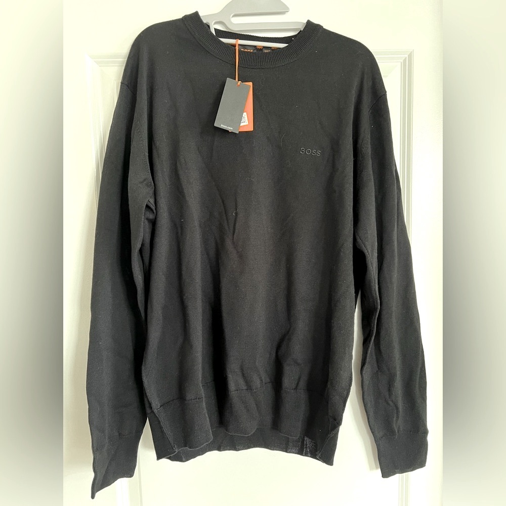 Hugo Boss black crew neck sweater. Never worn and brand new. Good holiday gift!